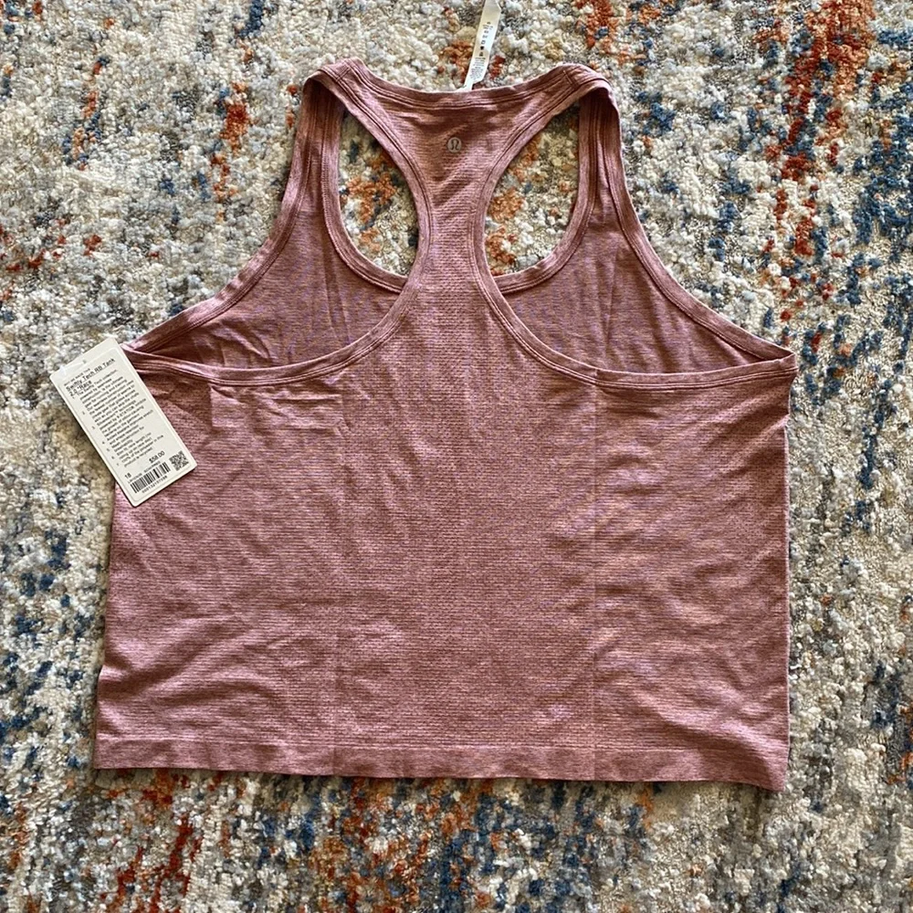 Lululemon Swiftly Tech Racerback Spiced Chai/Pink 2.0 Race Tank Top‎ sz18